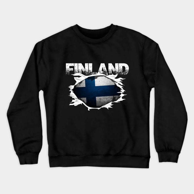 Finland Flag in You Crewneck Sweatshirt by Perkele Shop